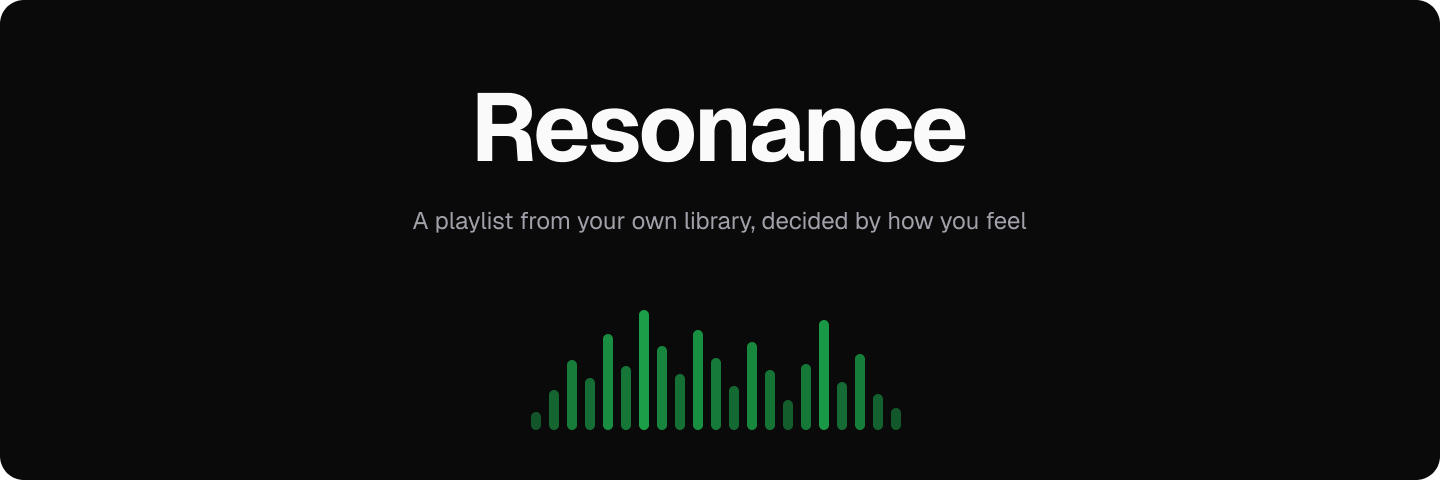 Resonance: a playlist from your own library, decided by how you feel